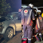 Mulher fica presa às ferragens após colisão em Navegantes