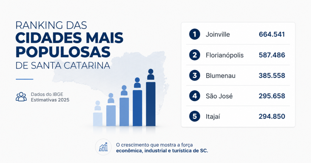 Itajaí entra no Top 5 das cidades mais populosas de SC