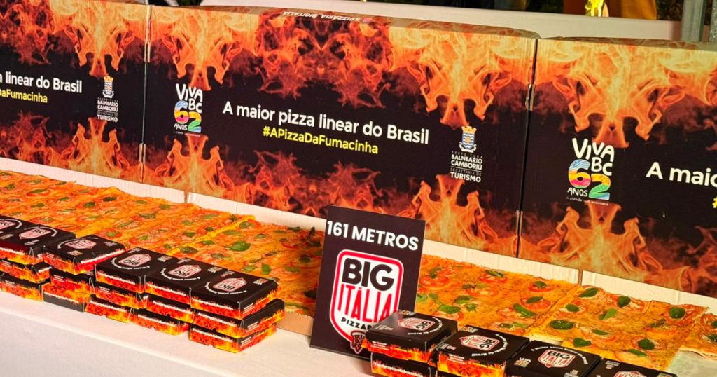 BC bate dois recordes nacionais com pizza gigante